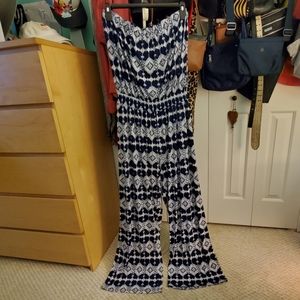 Mlle Gabrielle Blue/White Tube Strapless Jumper